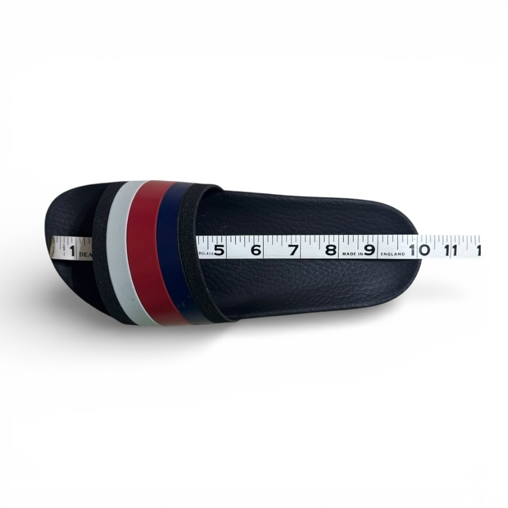 Gucci Pursuit Pool Slides Red Blue Sylvie Web Stripe Unisex Womens 7.5 8 Mens 6 - Picture 8 of 9